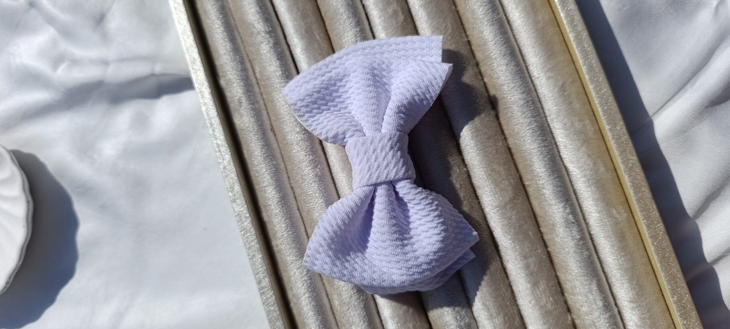 Daily Texture Grosgrain & Waffle Bow clip