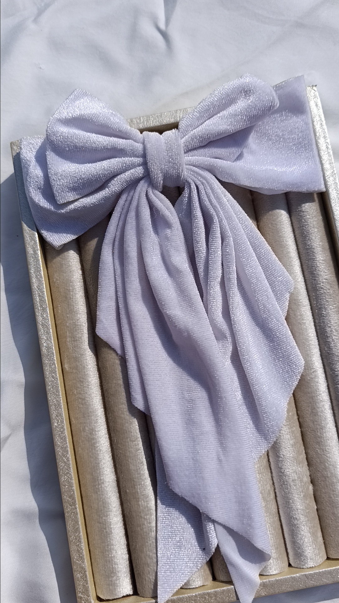 The Snow White Velvet Bow