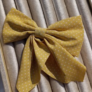 The Mustard Polka Dot Bow