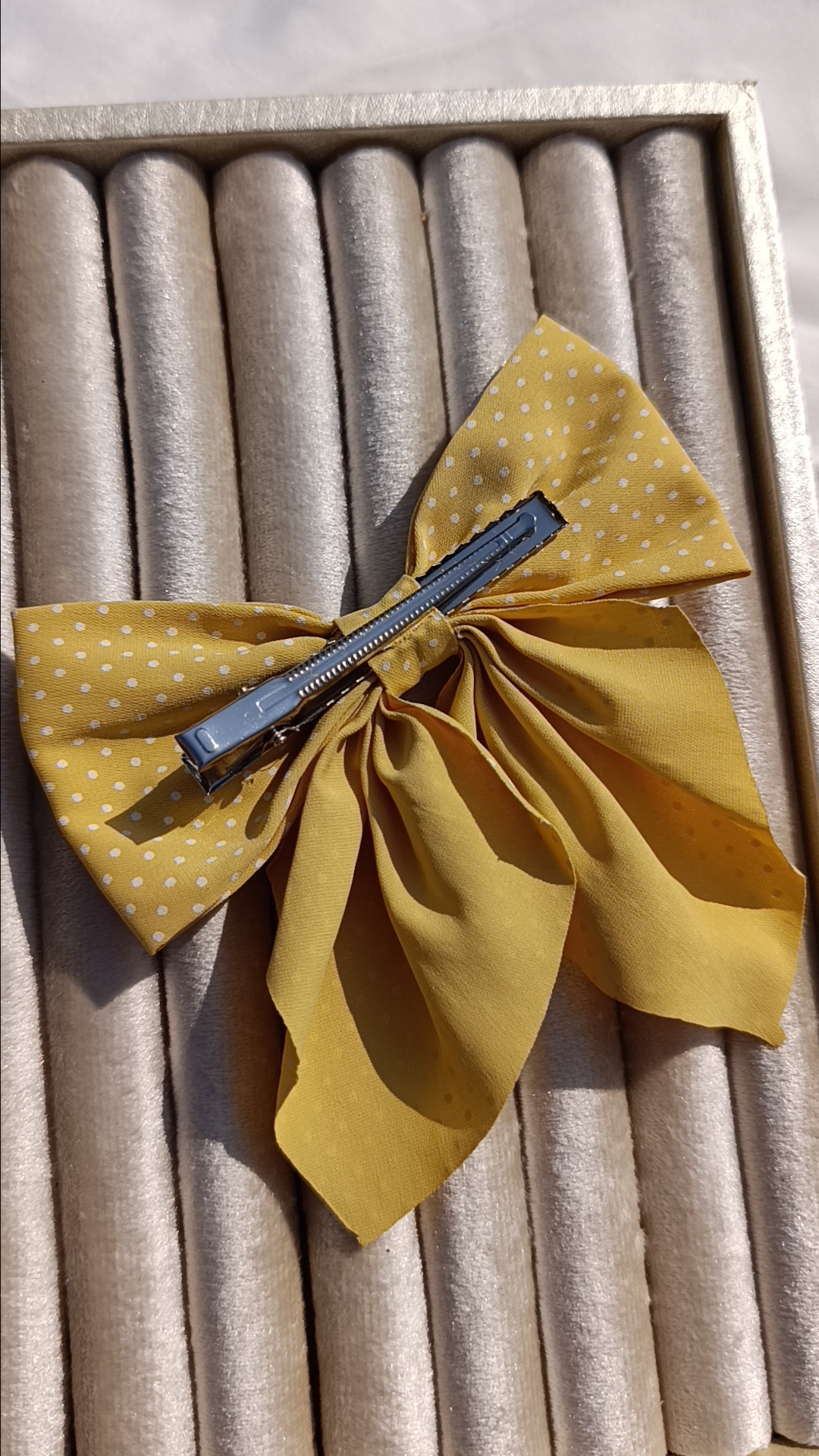 The Mustard Polka Dot Bow - Image 2