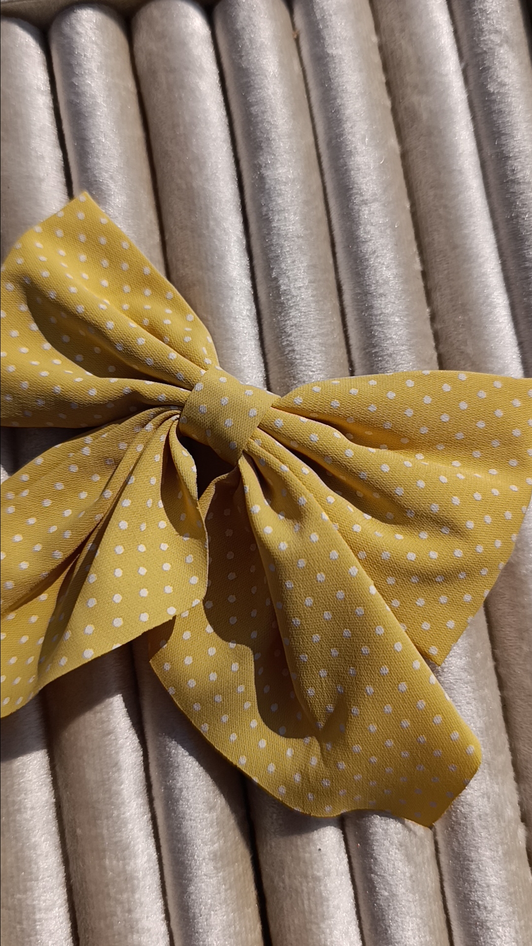 The Mustard Polka Dot Bow - Image 3
