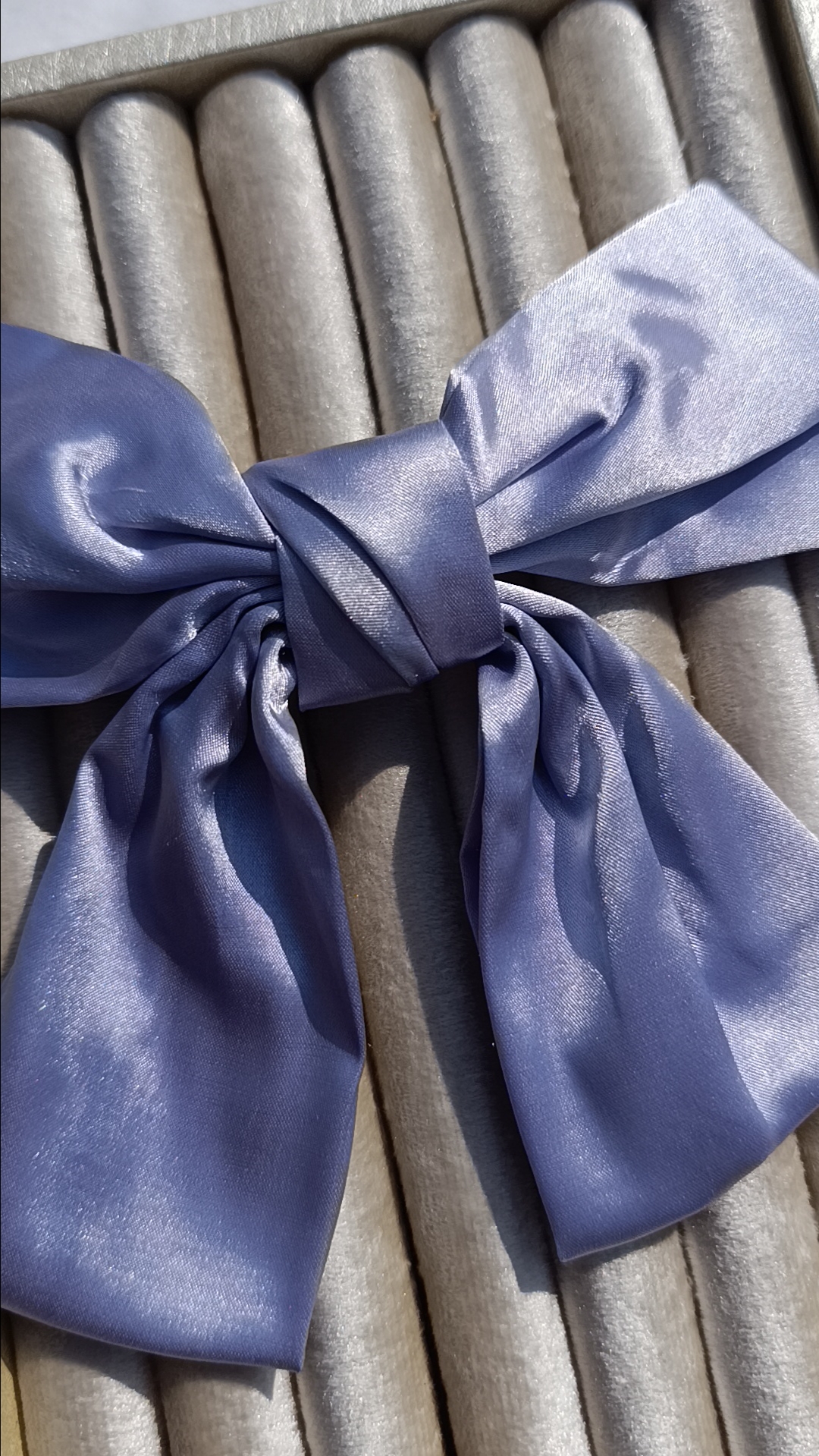The Iridescent Lavender Satin Bow - Image 2