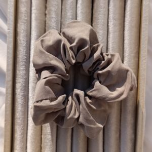 Sandstone Suede-Touch Scrunchie