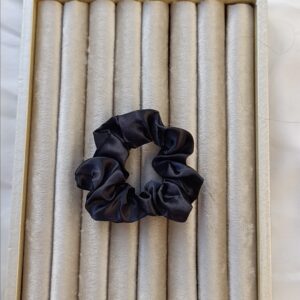 Midnight Satin Scrunchie