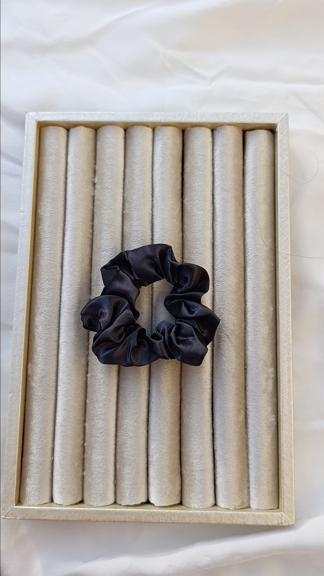 Midnight Satin Scrunchie