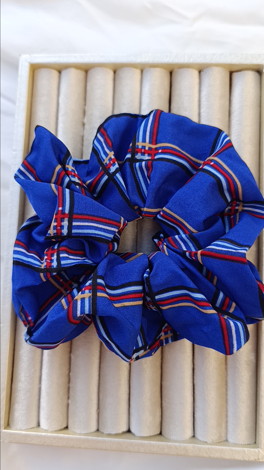 Royal Tartan Plaid Scrunchie - Image 2