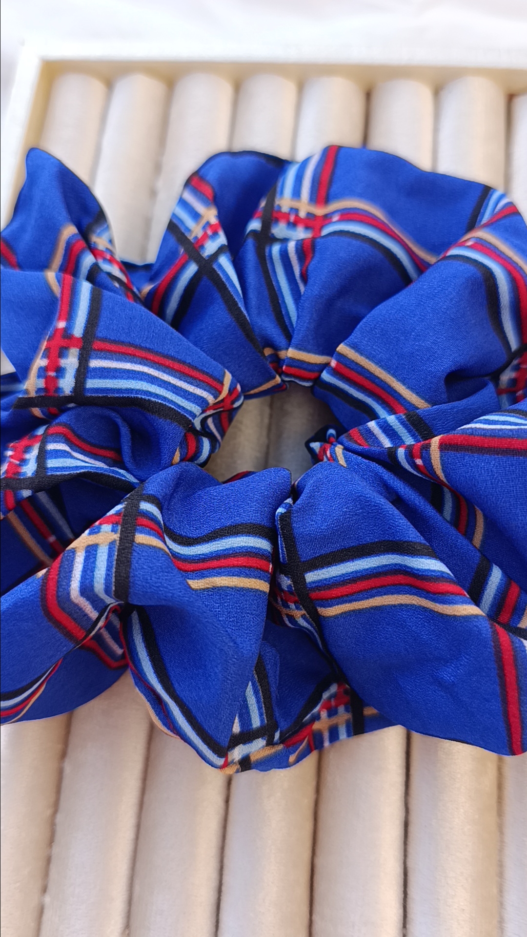 Royal Tartan Plaid Scrunchie - Image 3