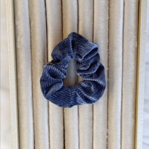 Slate Blue Corduroy Scrunchie