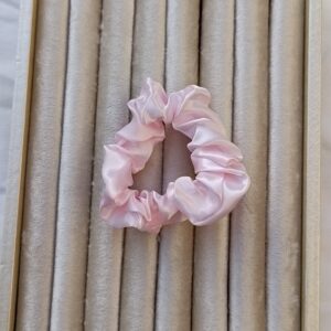 Pastel Pink Satin Scrunchie