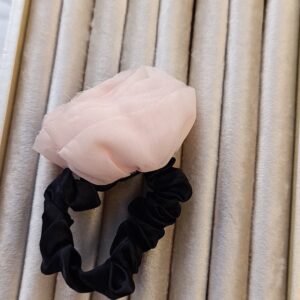 Chiffon Flower on Black Band