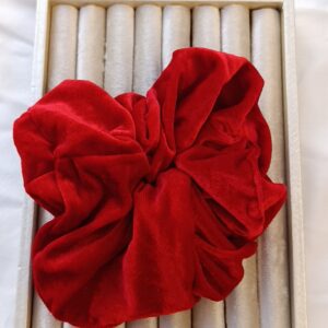 Deep Crimson Velvet Scrunchie