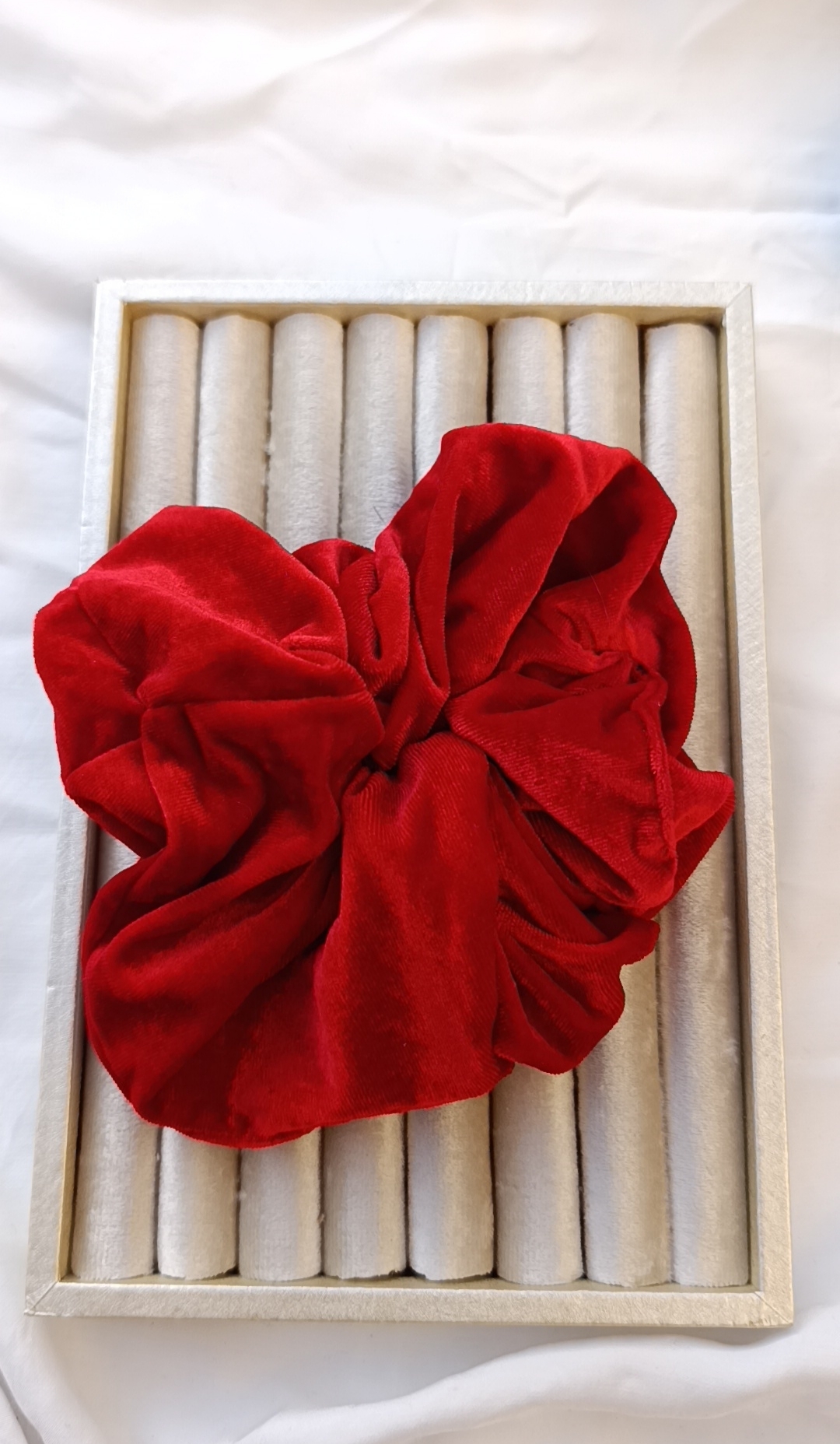 Deep Crimson Velvet Scrunchie