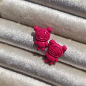 Pink Character Studs