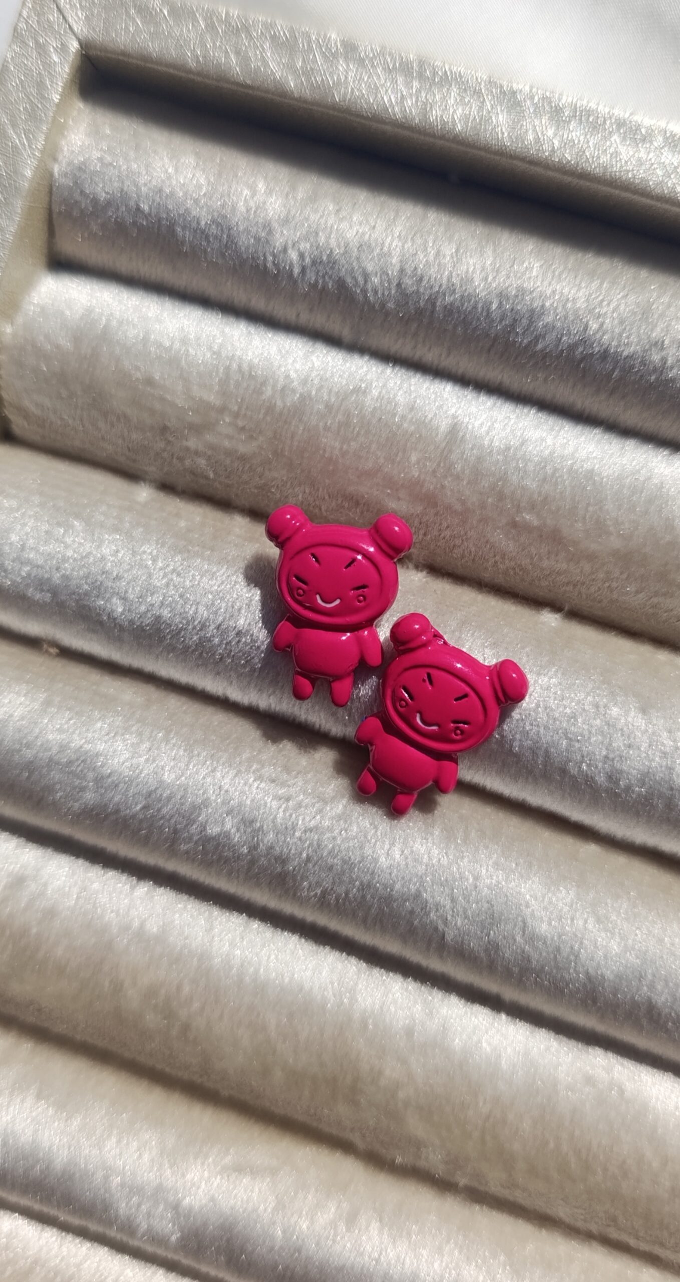 Pink Character Studs