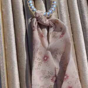 Dusty Rose Floral Spiral Hair Tie