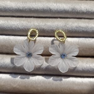 White Orchid Open-Hoop Drops