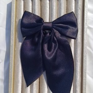 The Midnight Satin Tail Bow