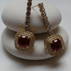 Crimson Velvet Statement Drops