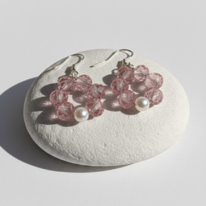 Beaded "Wreath" Hoop Earrings