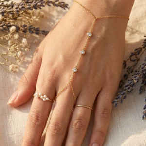 Bezel-Set Crystal Hand Chain