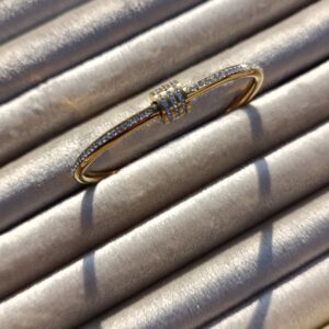 Crystal Cylinder Tension Bangle