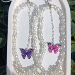 Butterfly Pearl Phone Strap