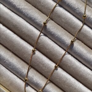Polished Gold Bead Snake Chain