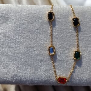 Spectrum Gemstone Station Bracelet