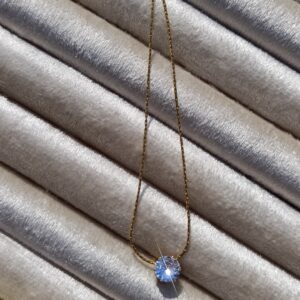 Solitaire Clear Crystal Necklace