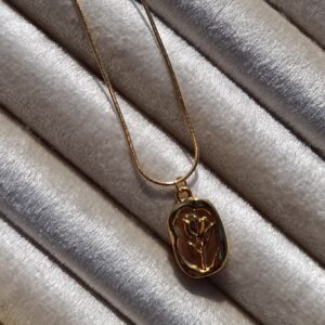 Vintage Gold Tulip Medallion