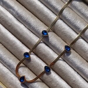 Midnight Azure Herringbone Necklace