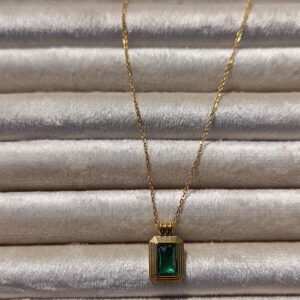 Vintage Emerald Deco Necklace