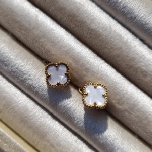 Pavé Halo Logo Studs