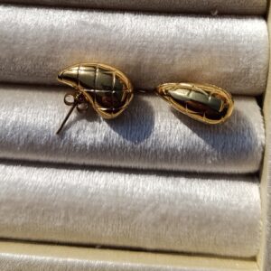 Quilted "Coco" Teardrop Earrings