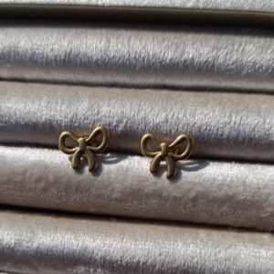 Dainty Ribbon Bow Studs