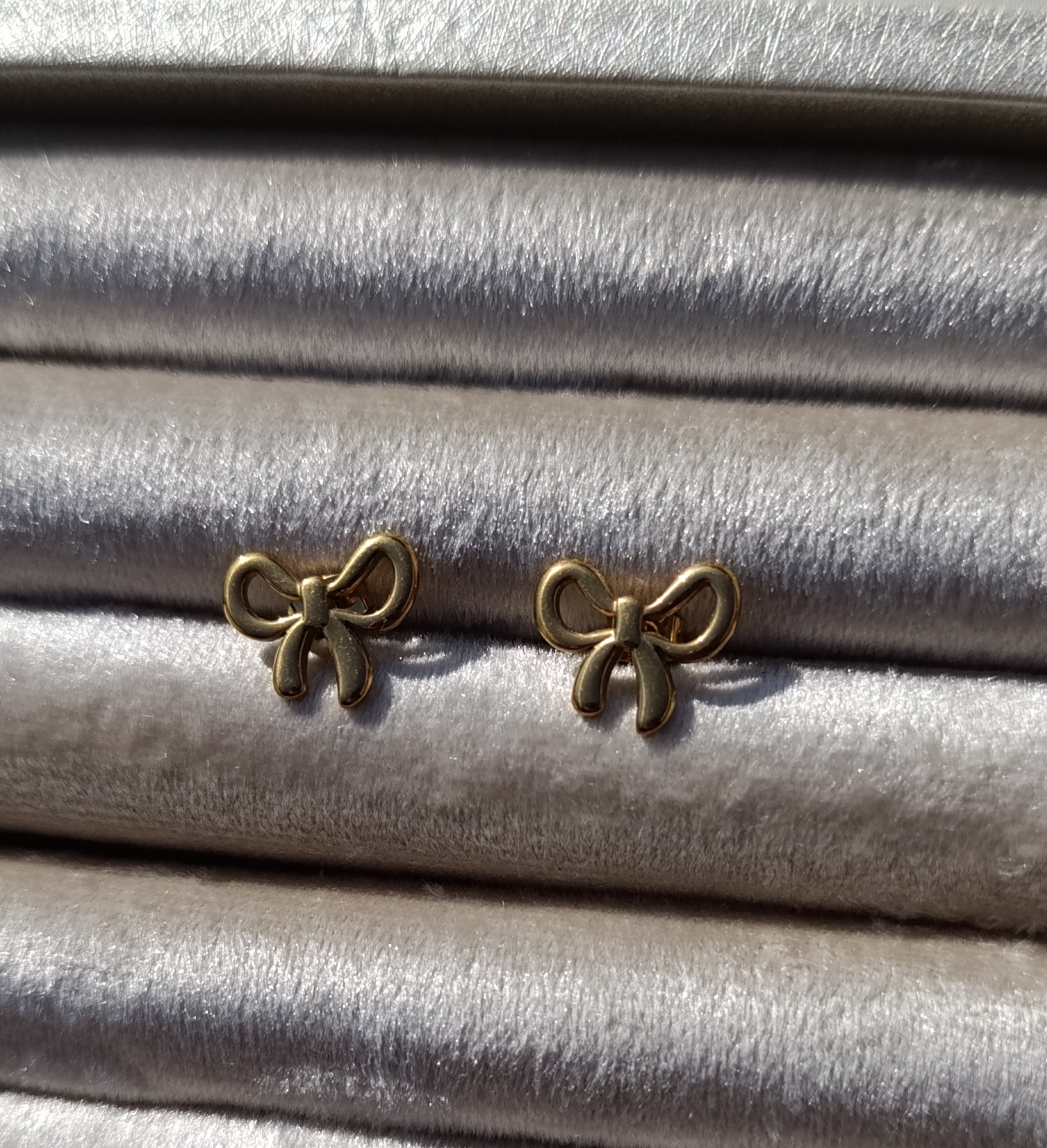 Dainty Ribbon Bow Studs