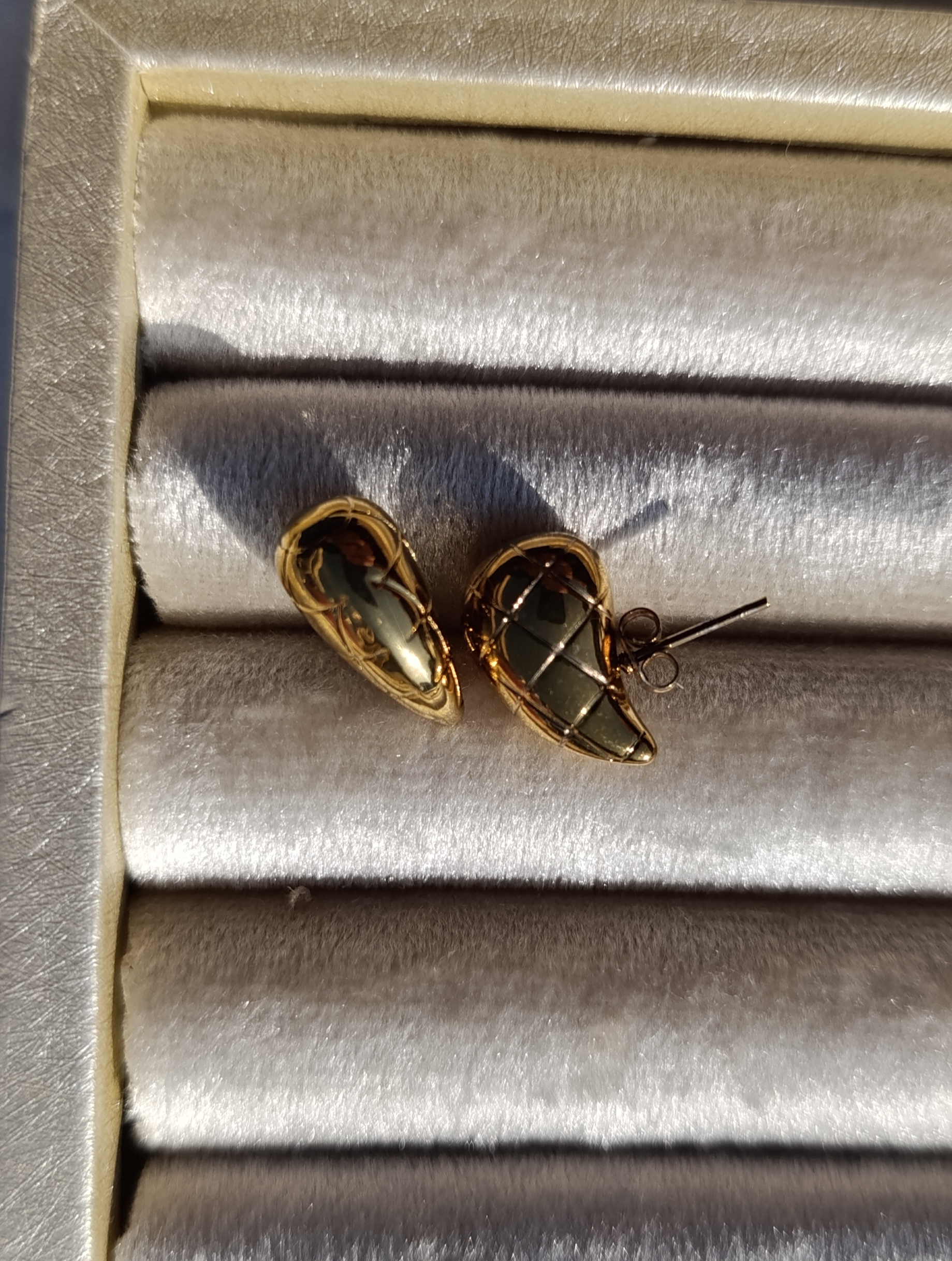 Quilted "Coco" Teardrop Earrings - Image 2