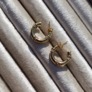 Luxury Crystal-Accented Huggie Hoops