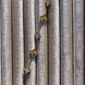 Radiant Sunburst and Mother-of-Pearl Clover Bracelet