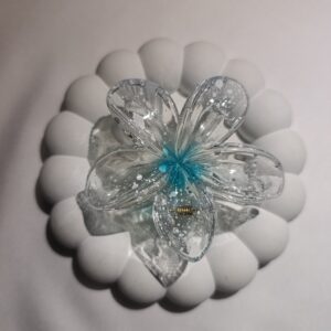 Sparkle White Lily Clip